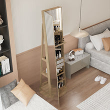 Load image into Gallery viewer, Swivel Jewelry Cabinet With Full Length Mirror

