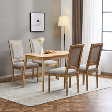 Load image into Gallery viewer, French Country Style Dining Chair With Upholstered Seating And Fluted Legs
