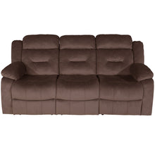 Load image into Gallery viewer, Modern Recliner Sofa With Pillow Arms, Plush Backrest, Horizontal Tufting, USB Charging Port
