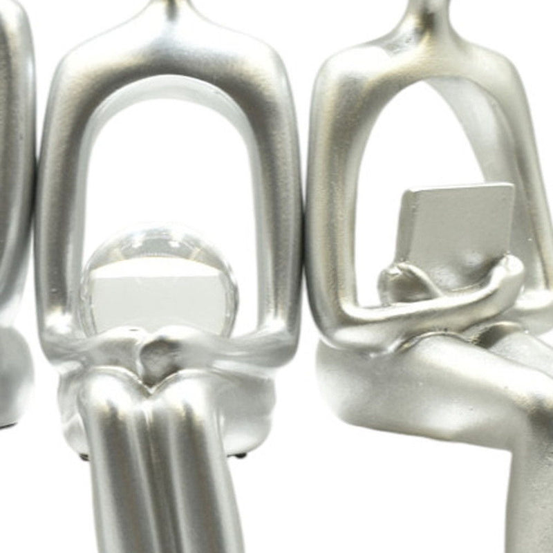 People Tabletop Sculpture (Set of 3) - Silver