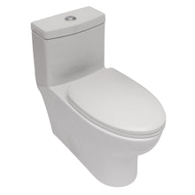 Load image into Gallery viewer, Modern Ceramic 1 Piece Toilet With Dual Flush And Soft Closing Seat - White

