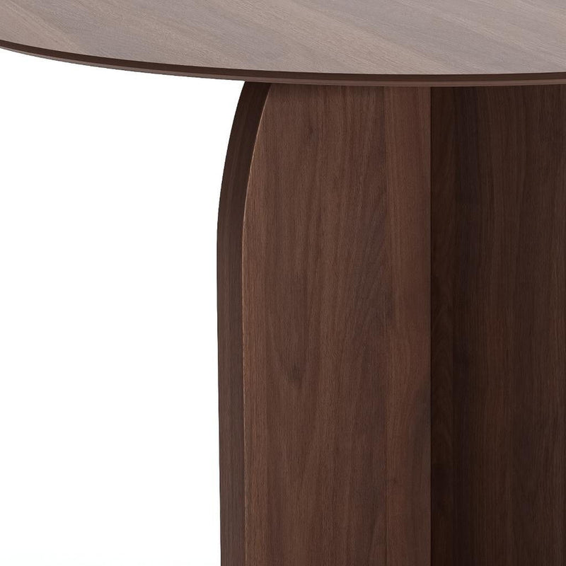 45" Solid Wood Pedestal Base Round Top Dining Table - Brown