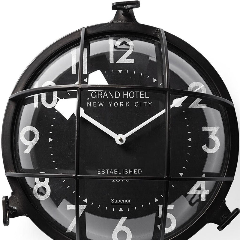 Analog Round Wall Clock (731517) - Black