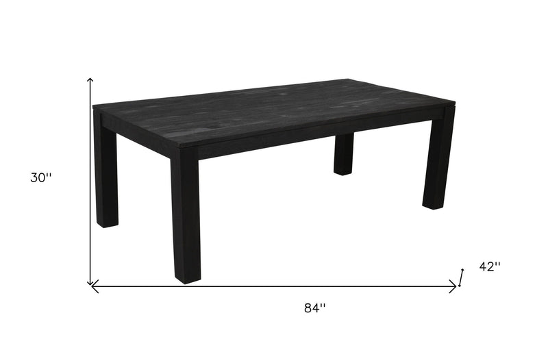 84" Rectangular Solid Wood Dining Table - Gray
