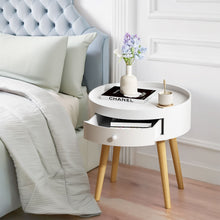 Load image into Gallery viewer, Nightstand With Storage Drawer, Bedside Table For Bedroom - White
