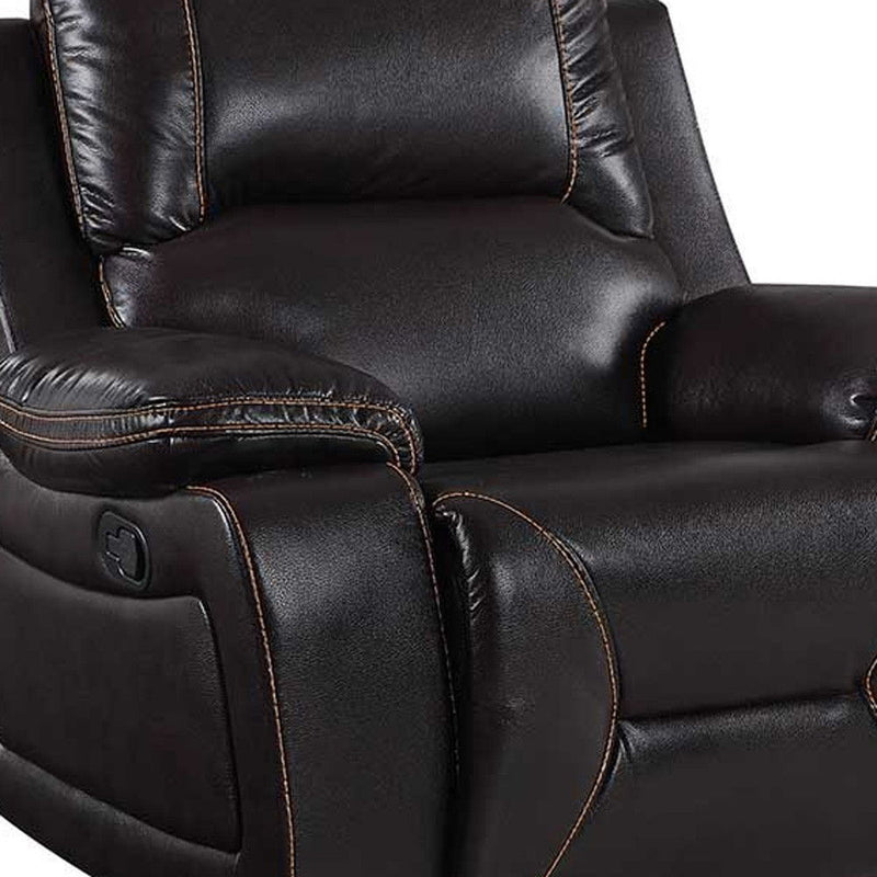 Microsuede Manual Gliding Recliner (329441) - Brown