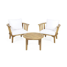 Load image into Gallery viewer, Patio Furniture Set, Outdoor Acacia Wood Patio Club Chair With Table
