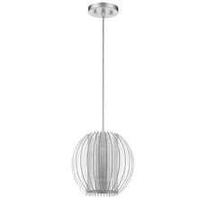 Load image into Gallery viewer, Acrylic And Steel Shade Hanging Globe Light - Silver

