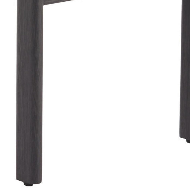 Olefin Aluminum Open Back Dining Side Chair - Beige / Black
