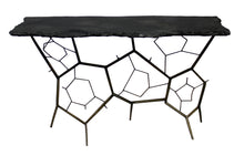 Load image into Gallery viewer, Stone Abstract Console Table - Black
