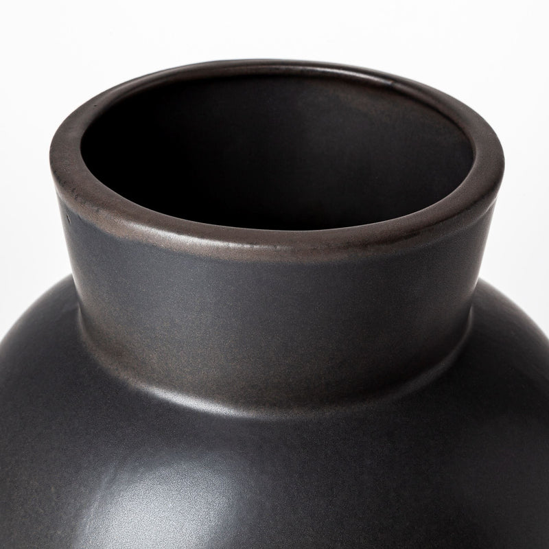 Abstract Cylinder Table Vase (397543) - Black