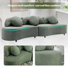 Load image into Gallery viewer, 103.9&quot; Modern Living Room Sofa Lamb Velvet Upholstered Couch Furniture for Home or Office, Green
