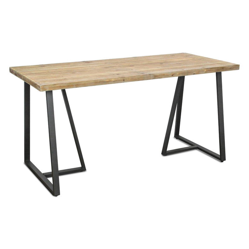 Frame Base Dining Table - Brown / Black