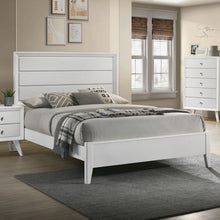 Load image into Gallery viewer, Modern Bed Frame With Wave Texture Headboard And Angled Legs
