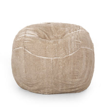 Load image into Gallery viewer, Vida - Modern 5 Foot Rounded Bean Bag - Snow White / Beige
