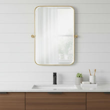 Load image into Gallery viewer, 36" Metal Framed Bathroom Vanity Mirror - Gold
