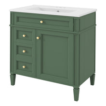 Load image into Gallery viewer, Bathroom Vanity With Top Sink, Storage Cabinet With 2 Drawers, Tip Out Drawer
