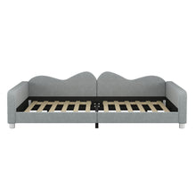 Load image into Gallery viewer, Upholstered Daybed, Sherpa Fabric Sofabed With Cloud-Shaped Backrest

