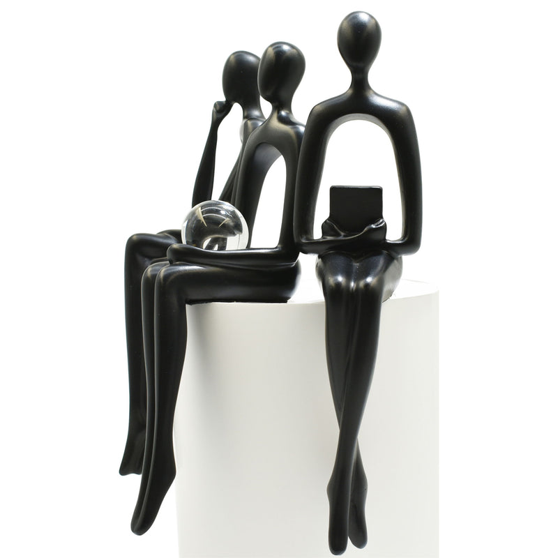 People Tabletop Sculpture (Set of 3) (568345) - Black