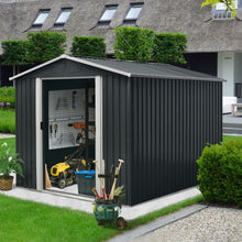 Load image into Gallery viewer, Outdoor Metal Storage Shed With Floor Base
