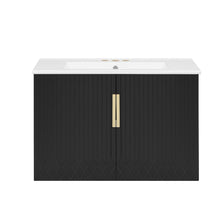 Load image into Gallery viewer, Bathroom Vanity With Sink, Rectangular Storage Cabinet With 2 Soft Closing Doors
