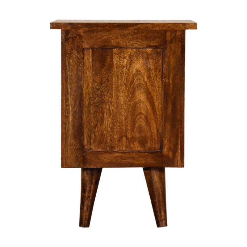 20" Solid Wood 2 Drawer Nightstand - Brown