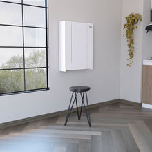Load image into Gallery viewer, Wall Foldable Table With Multiple Shelves - White
