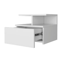 Load image into Gallery viewer, Wood One Drawer Floating Nightstand - White
