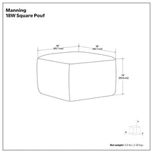 Load image into Gallery viewer, Manning - Square Pouf - Teal
