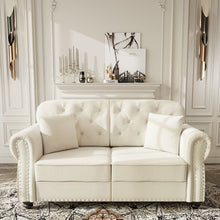 Load image into Gallery viewer, Upholstered Chesterfield Sofa With Nailhead Trim And Rolled Armrests
