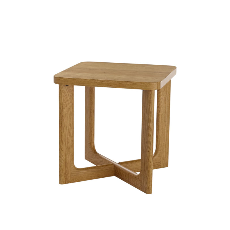 Square Cross Legs End Table - Natural