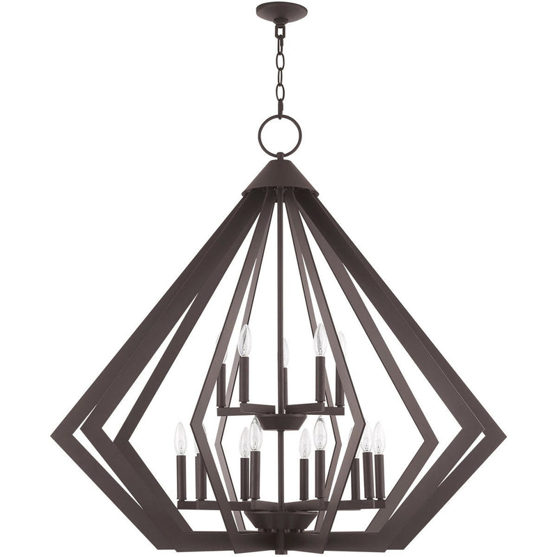 41'' Multi Light Dimmable Chandelier With Shades - Bronze