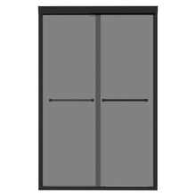 Load image into Gallery viewer, Double Sliding Glass Shower Door 8Mm Tempered Glass With Stainless Steel Frame - Matte Black
