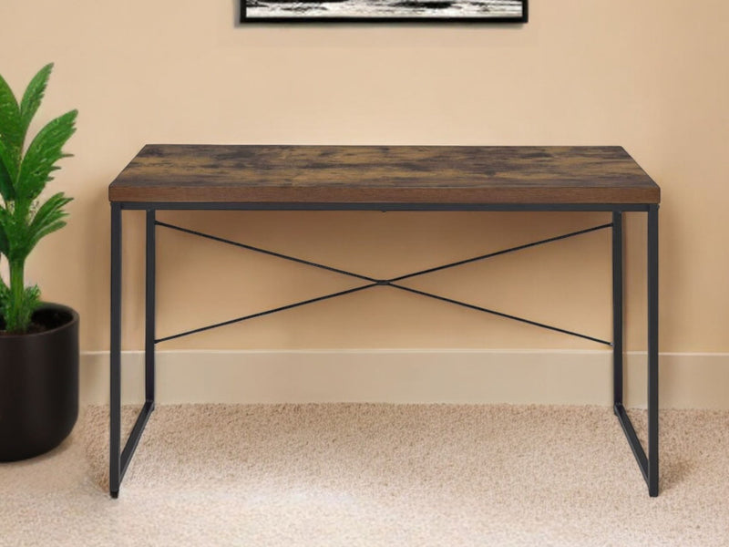 47.2" x 21.7" x 28.4" Computer Desk - Brown And Black