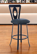 Load image into Gallery viewer, 46" Faux Leather Swivel Bar Height Bar Chair - Gray / Black
