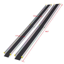 Load image into Gallery viewer, Premium Adjustable Telescoping Wheelchair Track Ramps Aluminium - Silver
