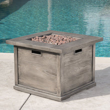Load image into Gallery viewer, Outdoor Patio Square Gas Burning Mgo Fire Pit, Tank Inside, 40000 Btu
