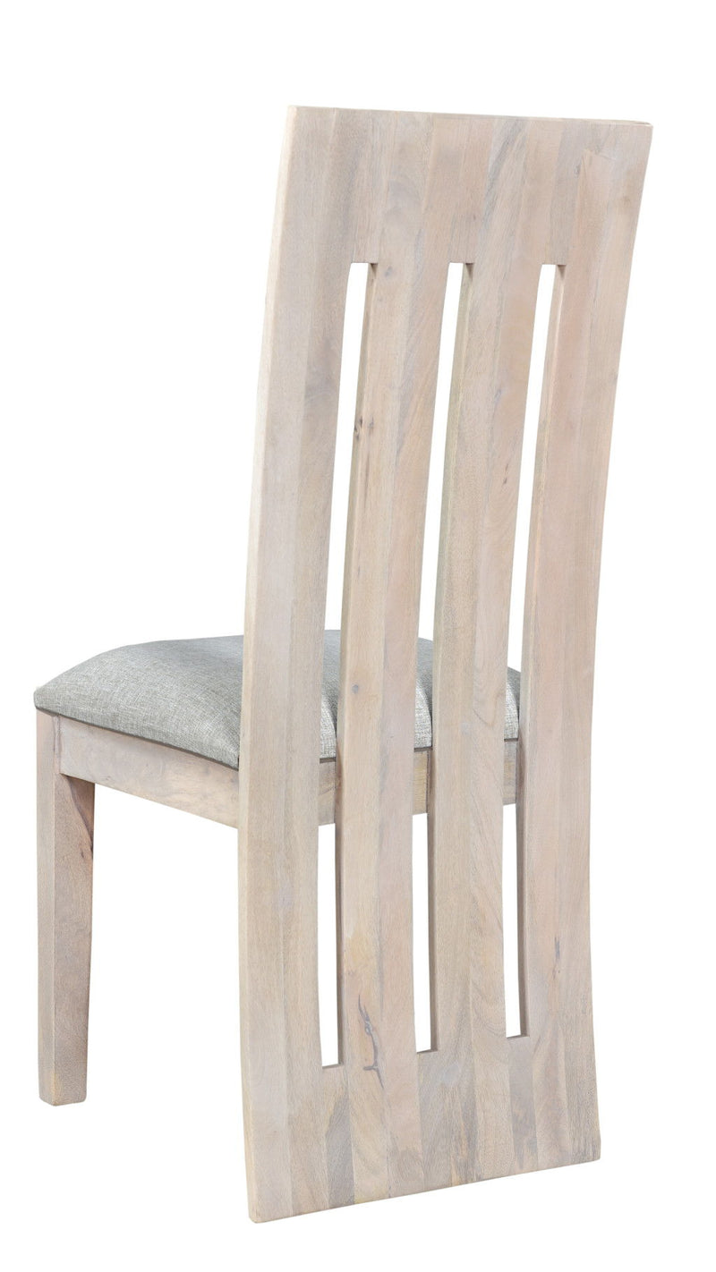 Fabric Wood Slat Back Dining Side Chairs (Set of 2) - Natural