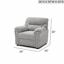 Load image into Gallery viewer, Hamilton - Chair With Hand Applied Nailhead Trim And Pillow Top Arm Cushions
