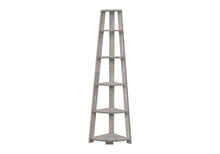 Load image into Gallery viewer, Particle Board Five Tier Corner Bookcase - Gray
