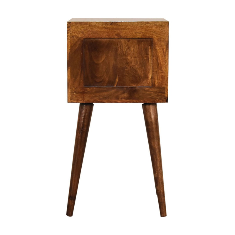 22" Wood Two Drawer Nightstand - Brown