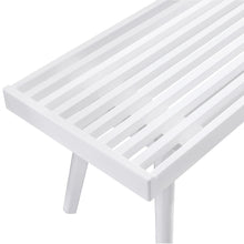Load image into Gallery viewer, Larwich - Solid Wood Slatted Bench - White
