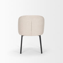 Load image into Gallery viewer, Upholstered Fabric Metal Dining Side Chair - Cream / Black
