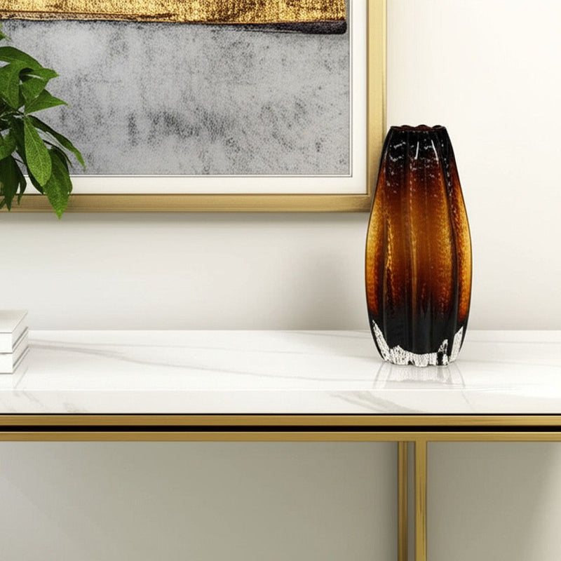 Wavy Table Vase - Burnt Umber