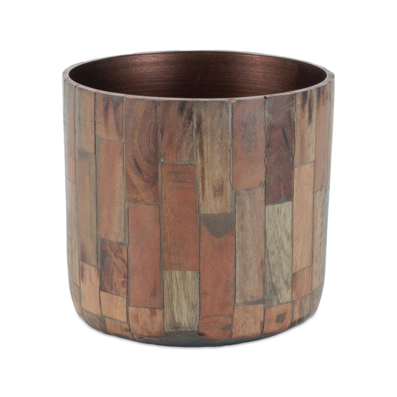 Round Pot Planters (Set of 2) (634286) - Brown