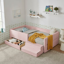 Load image into Gallery viewer, Safe Kids Bed With Guardrails And Storage

