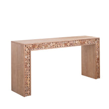 Load image into Gallery viewer, Rustic Wood Console Table With Natural Log Accents, Entryway Table, Narrow Sofa Table, Hallway Accent Table, Modern Farmhouse Style - Natural
