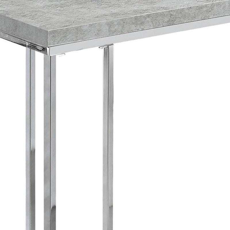 Particle Board Metal Accent Table - Gray