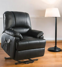 Load image into Gallery viewer, Faux Leather Power Massage Lift AssiStand Recliner - Black
