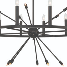 Load image into Gallery viewer, Candle Style Multi Light Metal Dimmable Chandelier - Black
